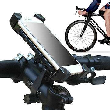 Universal Motorcycle Bicycle Handlebar Phone Holder Adjustable Soft Protective Br... (COLOR.: BLACK)