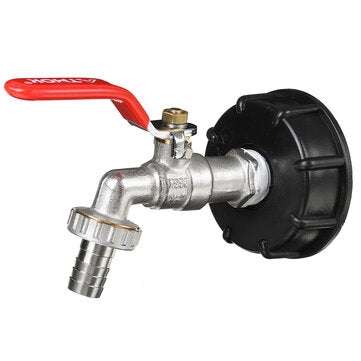 TMOK 1/2 Inch S60x6 IBC Water Tank Adapter Tap Outlet Replacement Valve Fitting for Garden Water Con