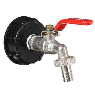 TMOK 1/2 Inch S60x6 IBC Water Tank Adapter Tap Outlet Replacement Valve Fitting for Garden Water Con