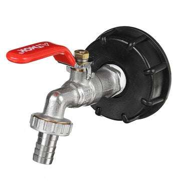 TMOK 1/2 Inch S60x6 IBC Water Tank Adapter Tap Outlet Replacement Valve Fitting for Garden Water Con