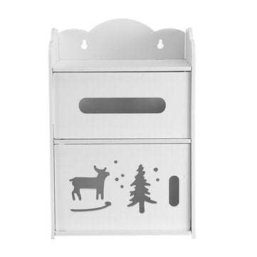Toilet Paper Rack Hand Paper Box toilet Tissue Box Punch-Free Hollow Carved Tissue ... (PATTERN: #3)