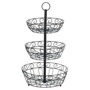 Three-layer Fruit Basket Holder Large Capacity Fruit Basket Bowl Durable Cake Snacks Storage Stand