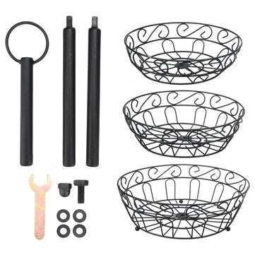 Three-layer Fruit Basket Holder Large Capacity Fruit Basket Bowl Durable Cake Snacks Storage Stand