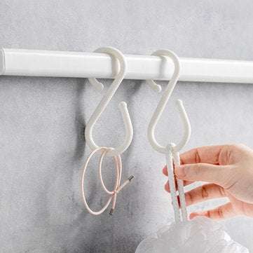 U 10Pcs S Shape Double Hooks White Clothes Hanger For Bathroom Kitchen Bedroom from Xiaomi Youpin