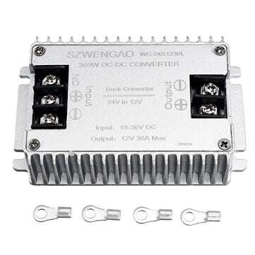 SZWENGAO WG-24S1230L 24V to 12V 30A DC-DC High-performance Automotive Power Supply Step Down DC Conv