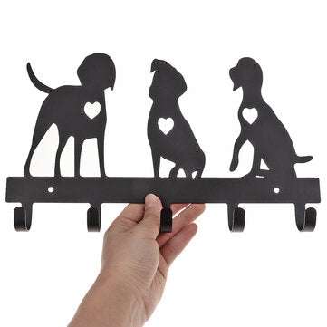 Three Dogs Type Key Hooks Unique Decor Wall Hook Wall Decor Wood Coat Hooks Key Holder