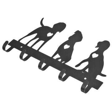 Three Dogs Type Key Hooks Unique Decor Wall Hook Wall Decor Wood Coat Hooks Key Holder