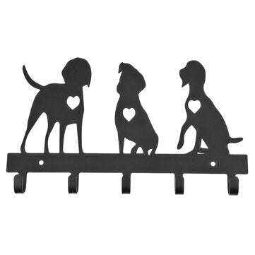 Three Dogs Type Key Hooks Unique Decor Wall Hook Wall Decor Wood Coat Hooks Key Holder