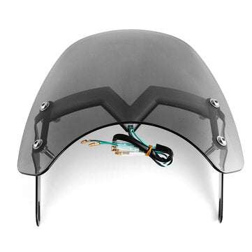 Universal LED Front Fairing Windshield Motorcycle Windscreen Fitting 5"-7" Round Headlight