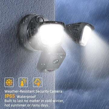 Tuya Smart 1080P HD WiFi Floodlight Security Camera Outdoor Home Courtyard Camera Two-Way Audio Nigh