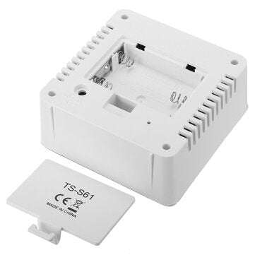 TS-S61 Digital Temperature Humidity Clock Indoor Wireless LED Calendar Alarm Clock