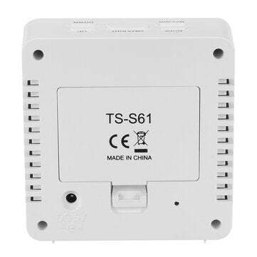 TS-S61 Digital Temperature Humidity Clock Indoor Wireless LED Calendar Alarm Clock