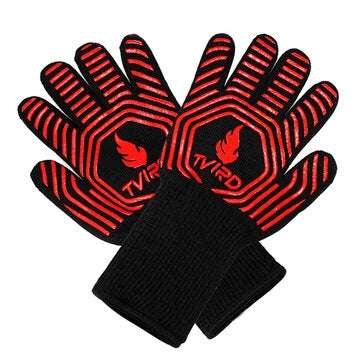Tvird BBQ Grilling Cooking Gloves 932F Heat Resistant Barbecue Gloves for Men Women Kitchen Protec