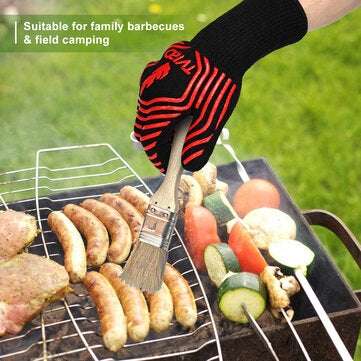 Tvird BBQ Grilling Cooking Gloves 932F Heat Resistant Barbecue Gloves for Men Women Kitchen Protec