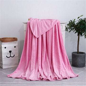 Super Soft Faux Fur Fleece Throw Mink Large Sofa Bed Blanket (COLOR: PINK)