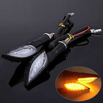 Universal Motorcycle Amber Indicator LED Turn Signal Light (COLOR.: BLACK)