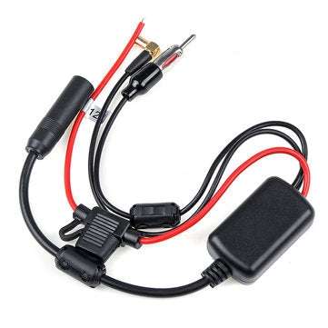 Universal DAB+ FM Car Antenna Aerial Splitter Cable Digital Radio Amplifier with SMA Connector