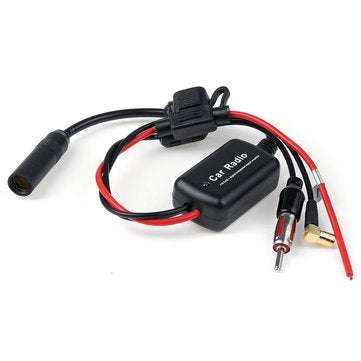 Universal DAB+ FM Car Antenna Aerial Splitter Cable Digital Radio Amplifier with SMA Connector