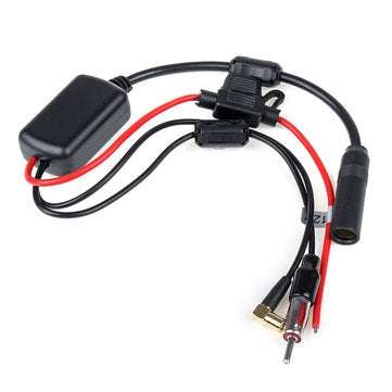 Universal DAB+ FM Car Antenna Aerial Splitter Cable Digital Radio Amplifier with SMA Connector