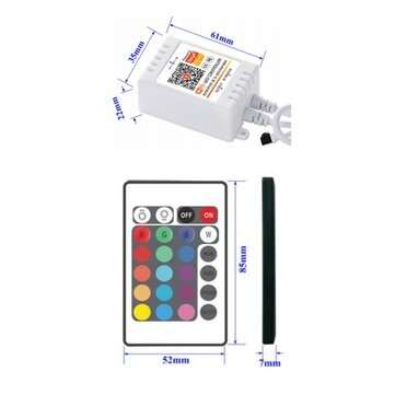 Tuya WiFi Smart APP RGBW LED Strip Controller IR Remote Control Work with Amazon Alexa Google Home D
