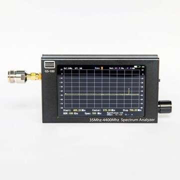 Third Generation GS-100  35MHz- 4400MHz Handheld Spectrum Analyzer with  4.3-inch TFT LCD (480*800)