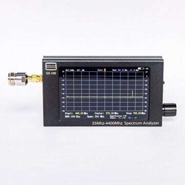 Third Generation GS-100  35MHz- 4400MHz Handheld Spectrum Analyzer with  4.3-inch TFT LCD (480*800)