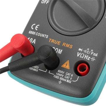 Temperature Tester Digital Multimeter Amperometer Universal Meter 6000 Counts Backlight AC DC Curren