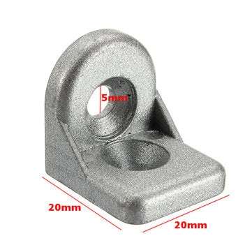 Suleve ZAS20 4Pcs Steel Ring Angle Bracket Corner Brackets Zinc alloy 20x20mm