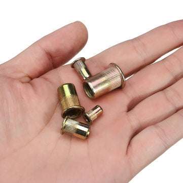 Suleve MXZN6 115Pcs Mixed Zinc Plated Rivet Nut Rivnuts Blindnuts Nutserts M4-M10 Nut Insert Rivet A