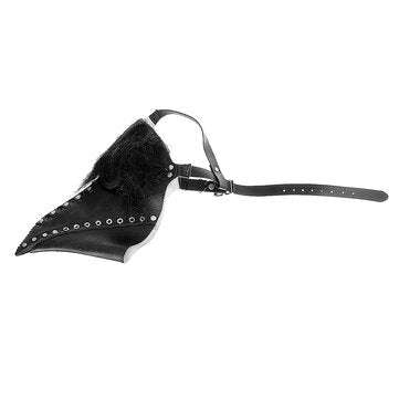 The Plague Doctor Mask Black Latex Gothic Steampunk Bird Beak