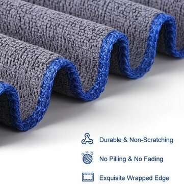 Tsumbay 12Pcs 40*40CM Car Wash Towels Microfiber Washing Cleaning Cloth Care Polishing Plush Washing