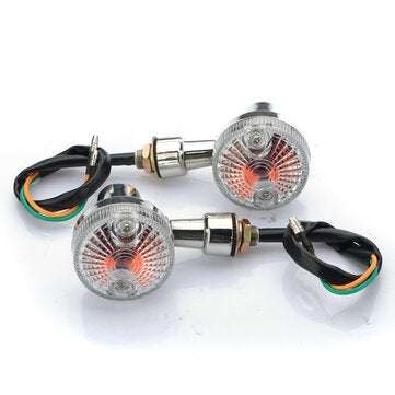 Universal Front Rear Motorcycle Turn Signals Indicators Amber Lights Lamp