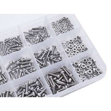 Suleve MXSP8 480Pcs Stainless Steel Phillips Pan Head Screws Nuts Assortment Kit M2 M2.5 M3