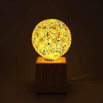 TFN-G125XGB AC85-265V 4W E27 1800K Warm White 3D Retro LED G125 Tiffany Glass Light Bulb for Indoor