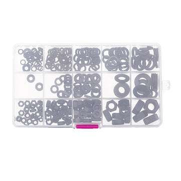Suleve MXCW1 231Pcs Hex Nut Flat Washer Spring Lock Washer Carbon Steel M4/M5/M6/M8/M10 Assortmen