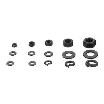 Suleve MXCW1 231Pcs Hex Nut Flat Washer Spring Lock Washer Carbon Steel M4/M5/M6/M8/M10 Assortmen