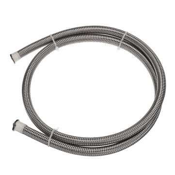 Teflon Stainless Braided Hose Tube Pipe Line Black for Petrol Oil Di Fuel Oil Line 1M