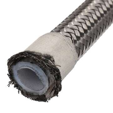 Teflon Stainless Braided Hose Tube Pipe Line Black for Petrol Oil Di Fuel Oil Line 1M