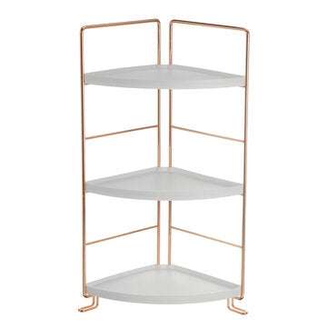 Three Layer Storage Rack Chrome Plated Copper Shelf Detachable Storage Shed Organizer f... (TYPE: D)