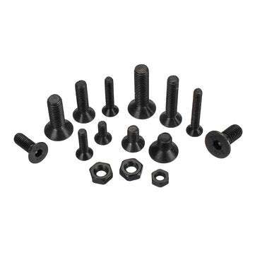 Suleve MXCH7 460Pcs M3 M4 M5 Flat Head Hex Socket Screw Carbon Steel 10.9 Grade Bolt Nut Assortme