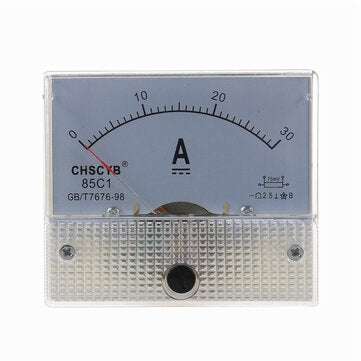 TS-0421 85C1-DC30A DC Current Meter Panel Portable 0-30A Ammeter Durable Analog Amperemeter Panel Vo