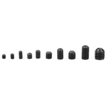 Suleve MXCH13 300Pcs M3-M8 Black Hex Socket Screws Grub Screw Allen Head Cup Point Assortment Kit 12