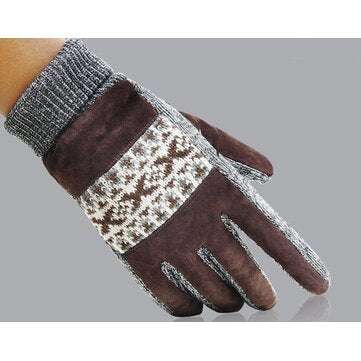 Thickening Warm Leather Gloves Touch Screen For Motorcycle Cycling Skiing Skateboard Men (TYPE: 4)