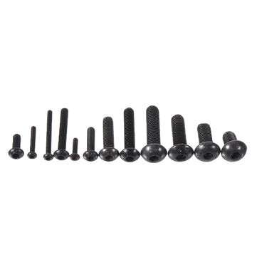 Suleve MXCH11 1220Pcs M2 M3 M4 M5 Carbon Steel Pan Head Hex Socket Screw Hex Screws Nut Assortment K