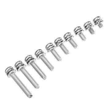 Suleve M6SP1 50Pcs M6 Stainless Steel 10-40mm Phillips Pan Head Machine Screw Washer Bolt Asortme