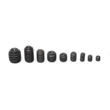 Suleve MXAS1 250Pcs Head Socket Hex Set Grub Screw Cup Point Alloy Steel Assortment With Case