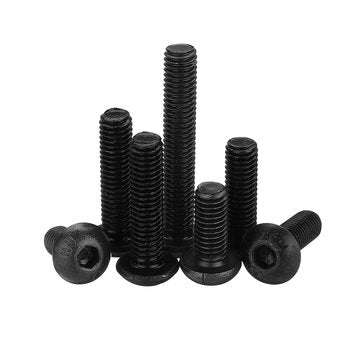 Suleve M5CH2 140Pcs M5 10.9 Grade Carbon Steel Hex Socket Button Round Head Screw Bolt Assortment