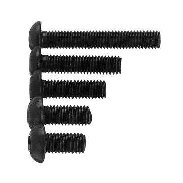 Suleve M5CH2 140Pcs M5 10.9 Grade Carbon Steel Hex Socket Button Round Head Screw Bolt Assortment