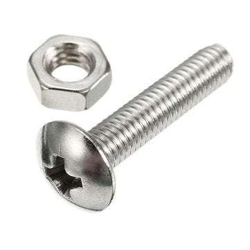 Suleve M4SP1 M4 Stainless Steel Phillips Round Head Screws Bolts Nuts Assortment Kit 250Pcs
