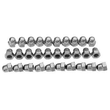 Suleve M4SN3 30Pcs M4 304 Stainless Steel Dome Head Cap Acorn Hex Nuts Thread Decor Cover Nuts
